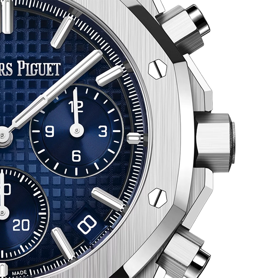 Royal Oak 41mm Chronograph Light Blue Dial Silver Tone Luxury Sport Watch - Image 4