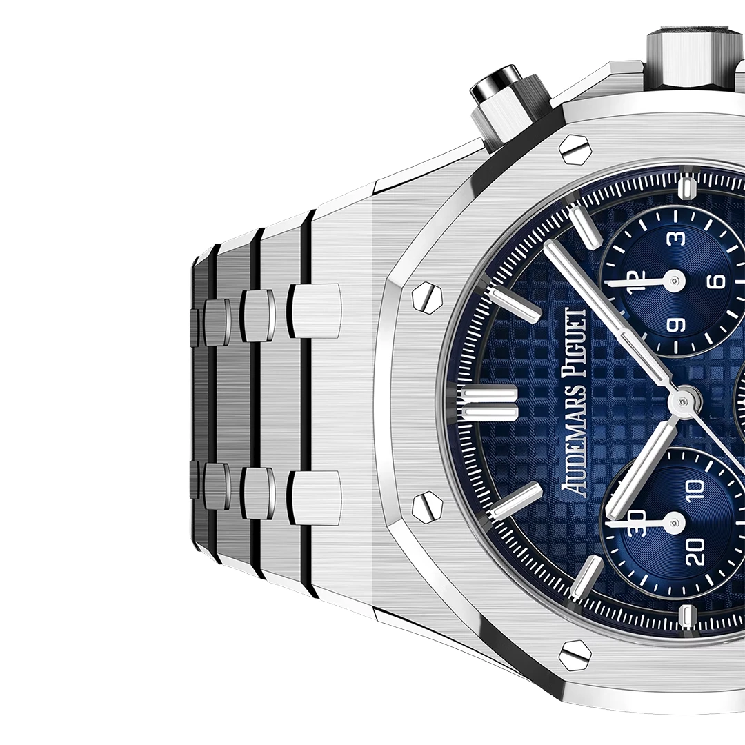 Royal Oak 41mm Chronograph Light Blue Dial Silver Tone Luxury Sport Watch - Image 5
