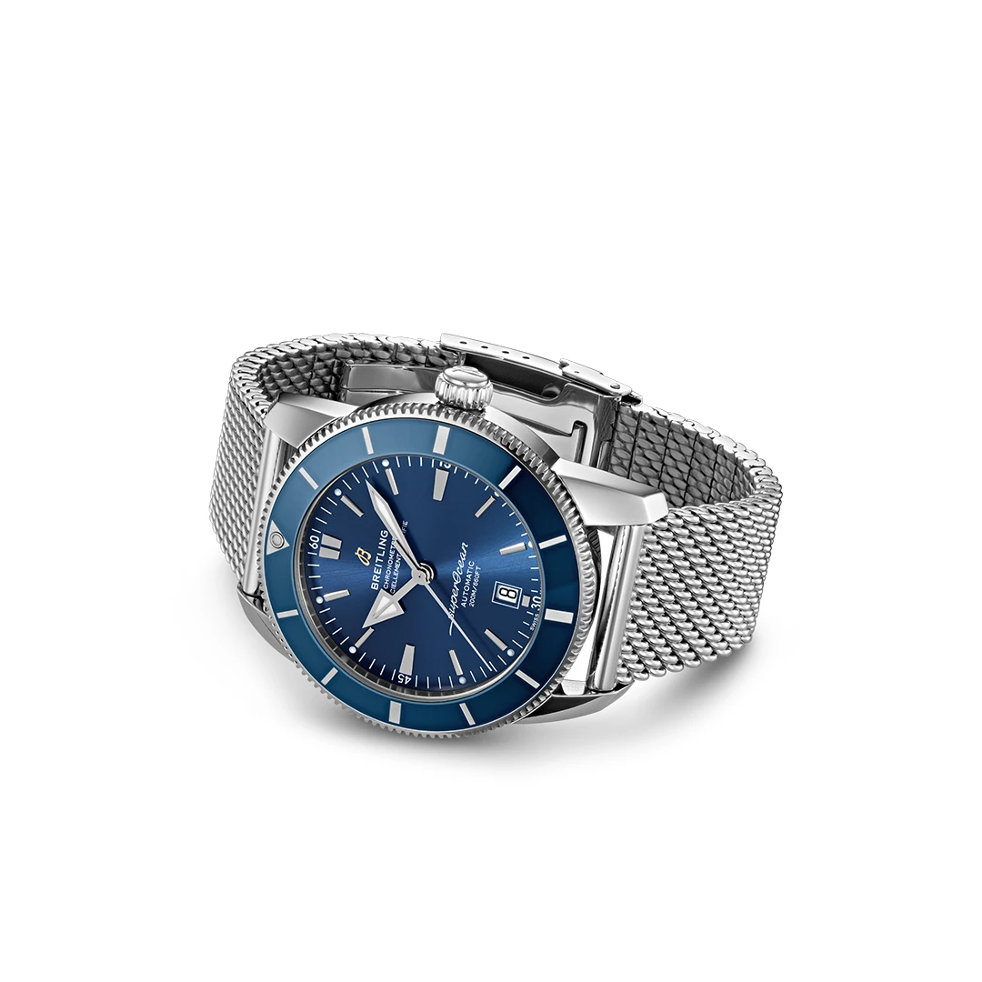 Superocean Heritage 46 Classic Maritime Diver - Deep Blue Dial and Steel Mesh Bracelet - Image 3