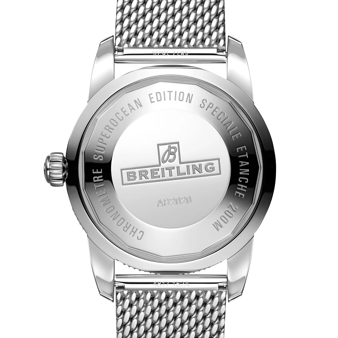 Superocean Heritage 46 Classic Maritime Diver - Deep Blue Dial and Steel Mesh Bracelet - Image 4