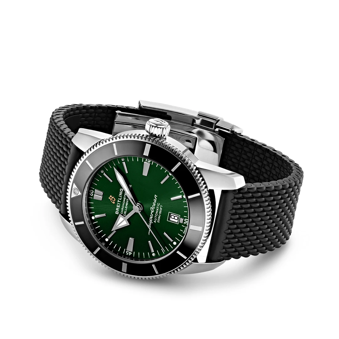 Superocean Heritage 46 Classic Heritage Diver - Green Dial and Performance Rubber Strap - Image 3