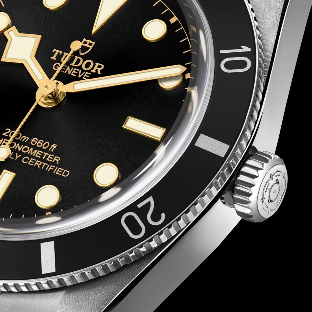 Black Bay 54 Series Heritage Diver - 37mm Black Dial with High-Performance Rubber Strap - Image 3