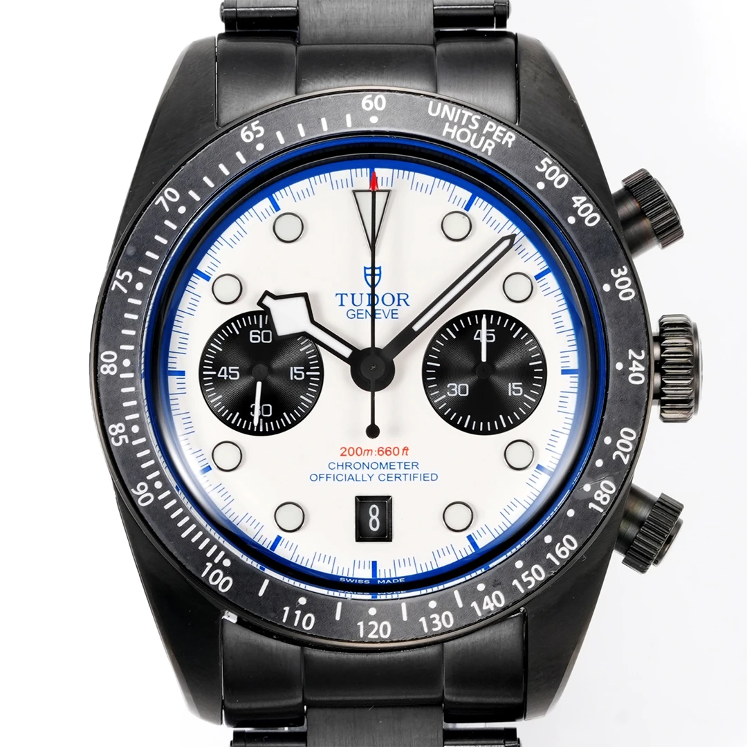 Black Bay Chrono Dark Series Panda Dial Matte Black Finish Men's Sport Chronograph - Image 2