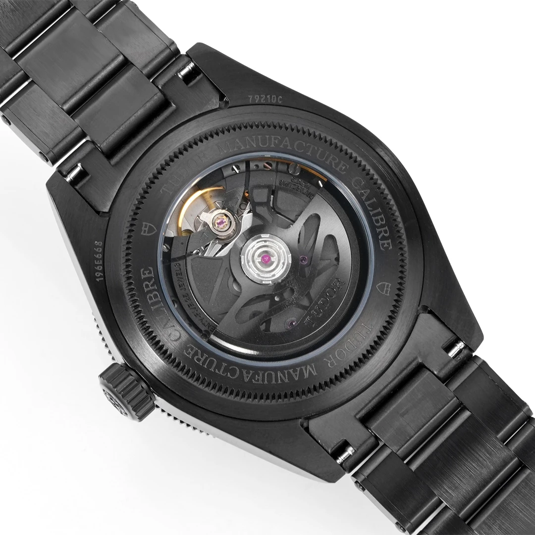 Black Bay 41mm All-Black Coated Watch - Silver Sunray Dial Steel Sports Watch - Image 2