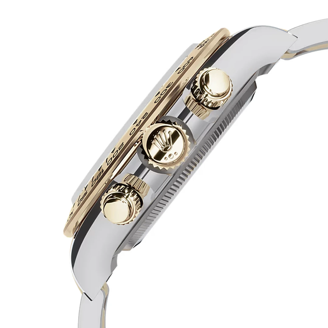 Cosmograph Daytona Two-Tone Style Racing Chronograph - Golden Dial with Sparkling Markers - Image 2