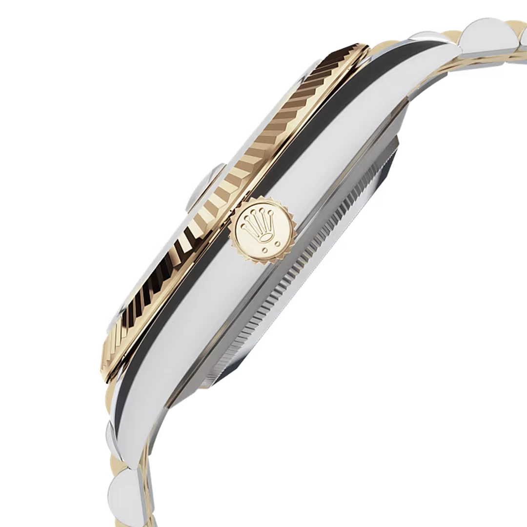 Datejust 41 Two-Tone White Dial Fluted Bezel Jubilee Bracelet Elegant Men's Watch - Image 2